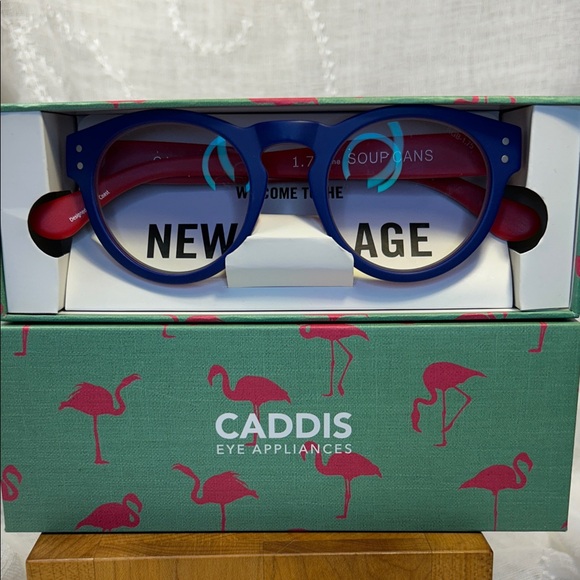 NWT Caddis Blue and Red Glasses - Picture 1 of 9